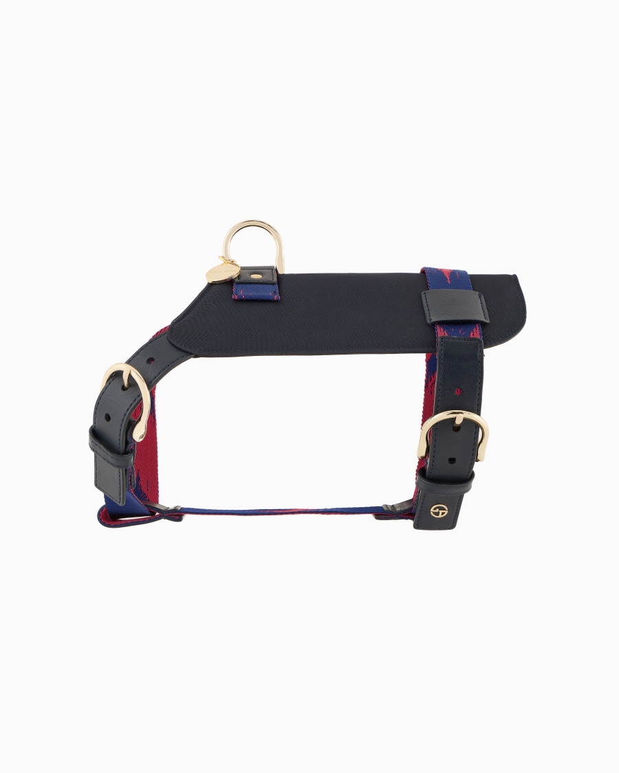 The world of armani POLDO X GIORGIO ARMANI PETTORINA IN TESSUTO JACQUARD IKAT E PELLE