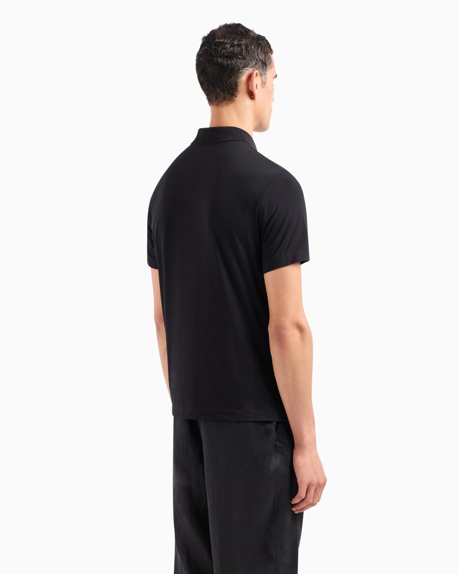 The World Of Armani POLO A MANICA CORTA IN JERSEY DI VISCOSA ASV
