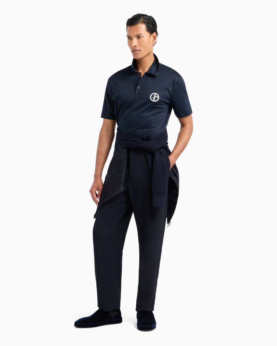 The World Of Armani POLO A MANICHE CORTE IN INTERLOCK DI COTONE