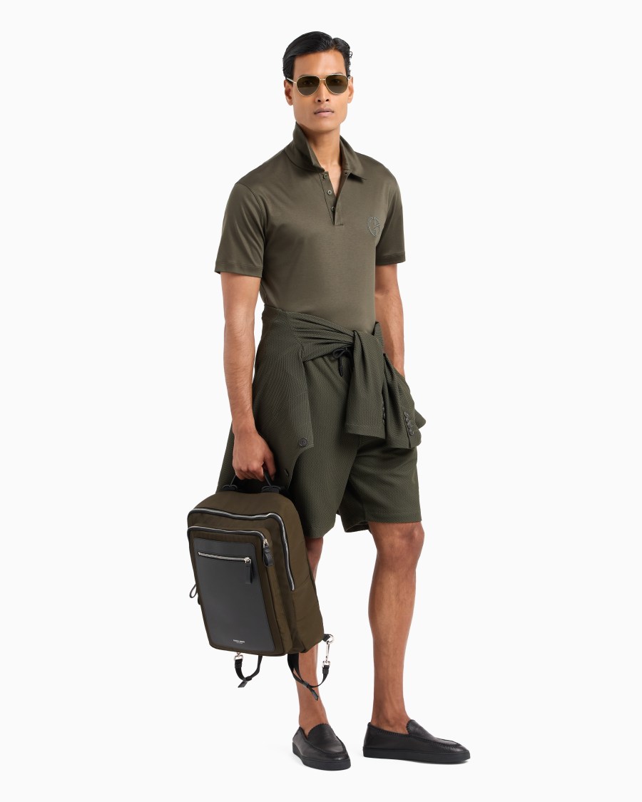 The World Of Armani POLO A MANICHE CORTE IN INTERLOCK DI COTONE