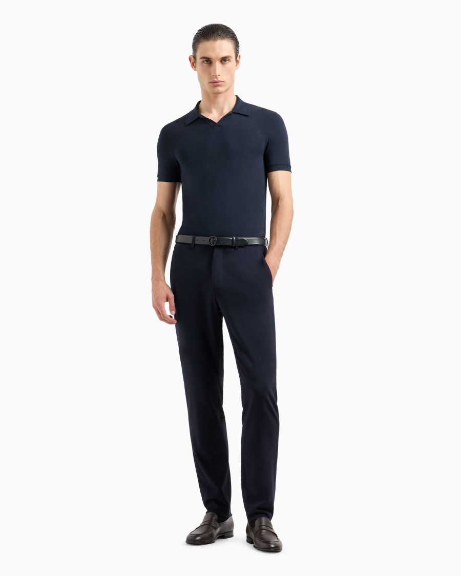 The World Of Armani POLO A MANICHE CORTE IN JERSEY DI VISCOSA STRETCH