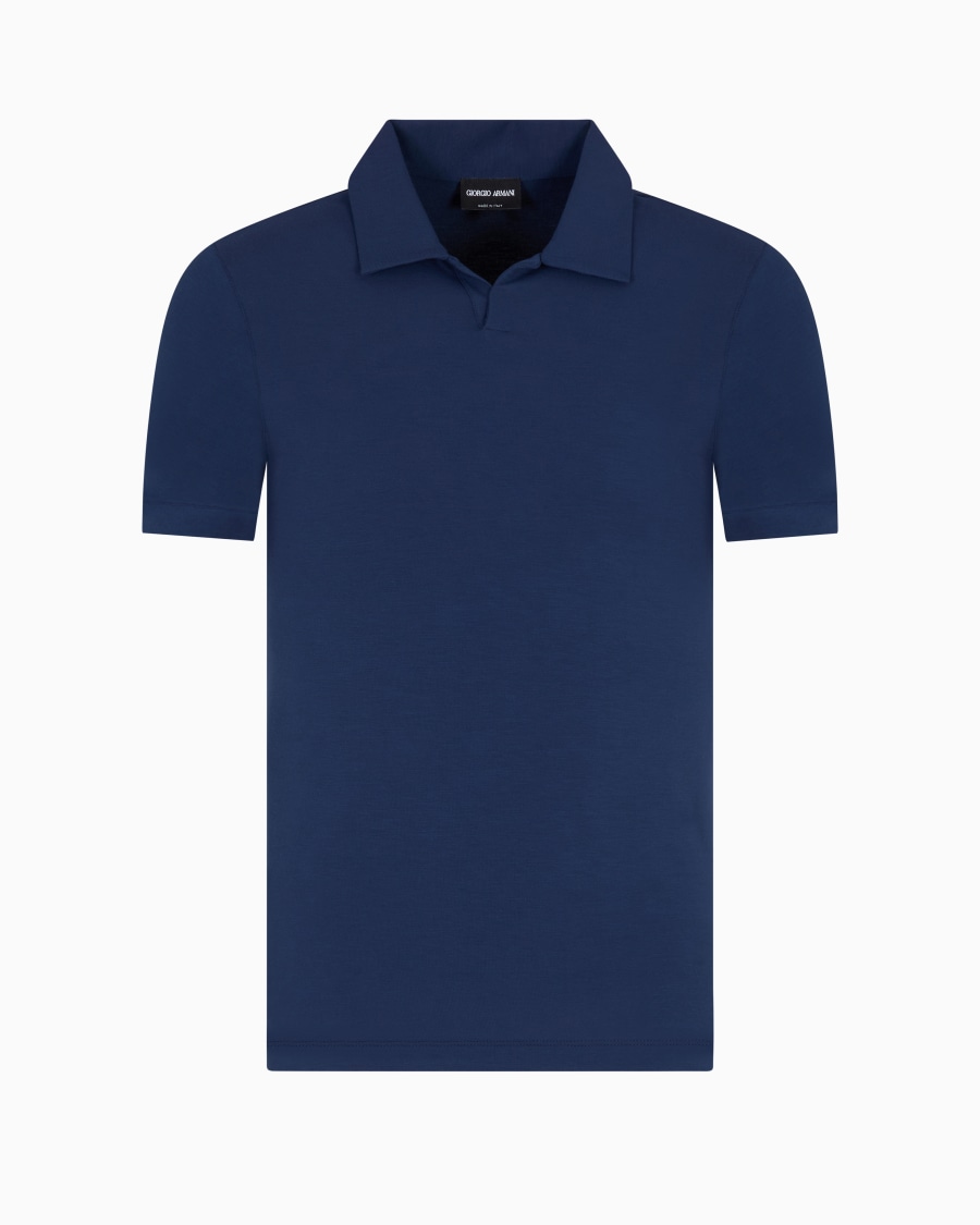 The world of armani POLO A MANICHE CORTE IN JERSEY DI VISCOSA STRETCH