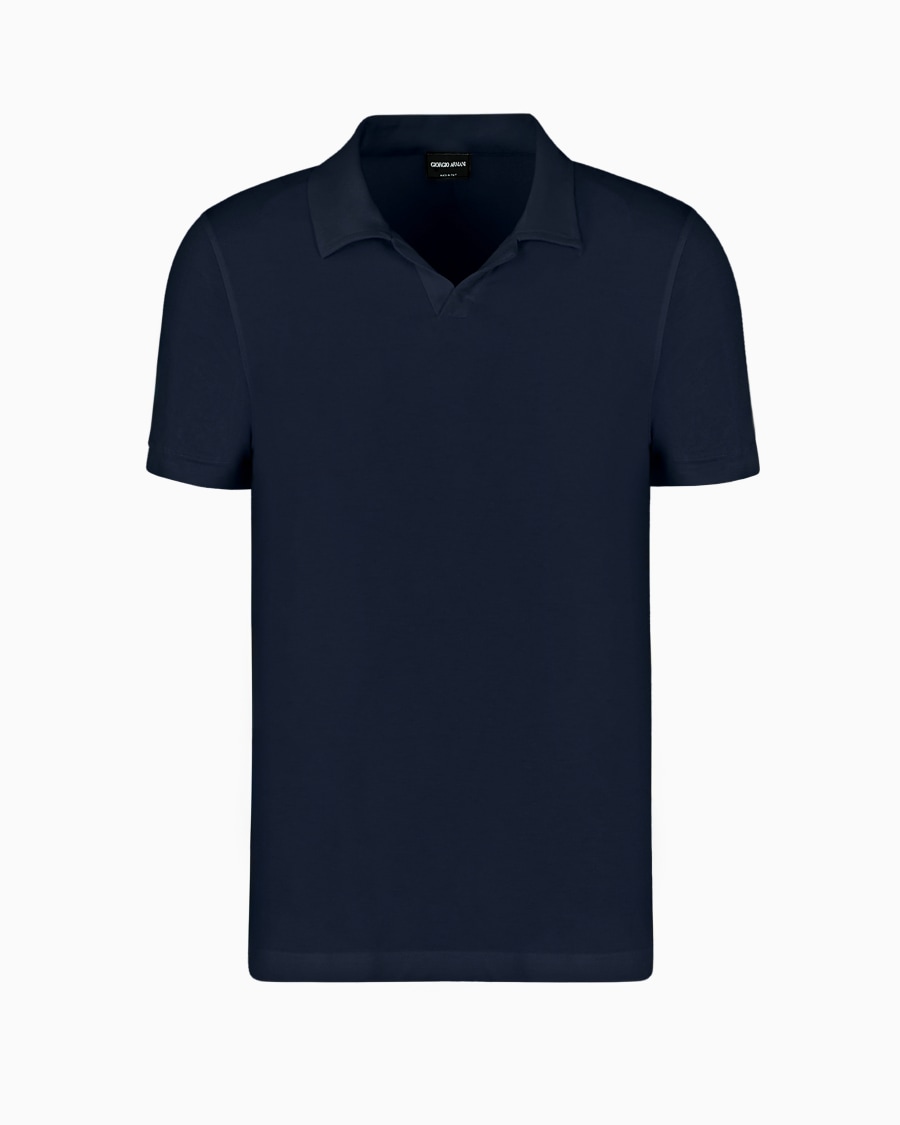 The world of armani POLO A MANICHE CORTE IN JERSEY DI VISCOSA STRETCH