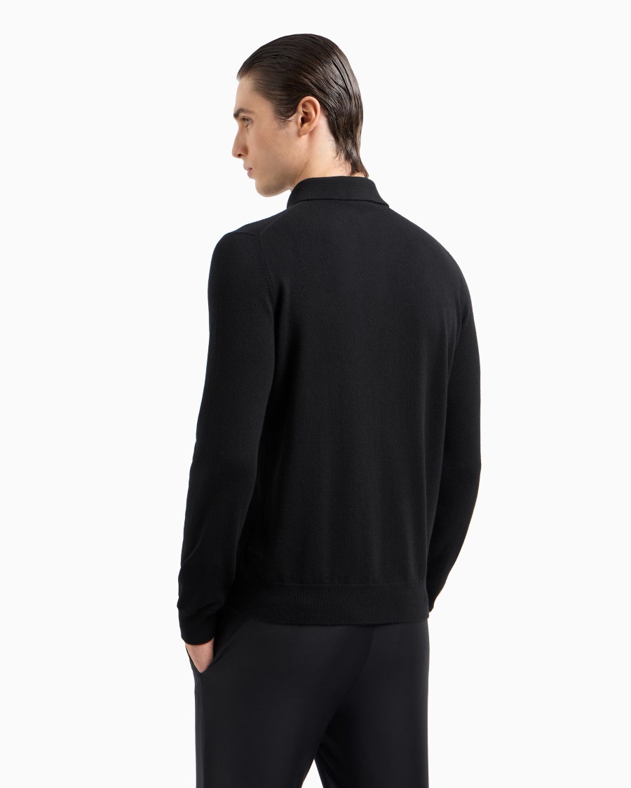 The World Of Armani POLO A MANICHE LUNGHE IN CASHMERE