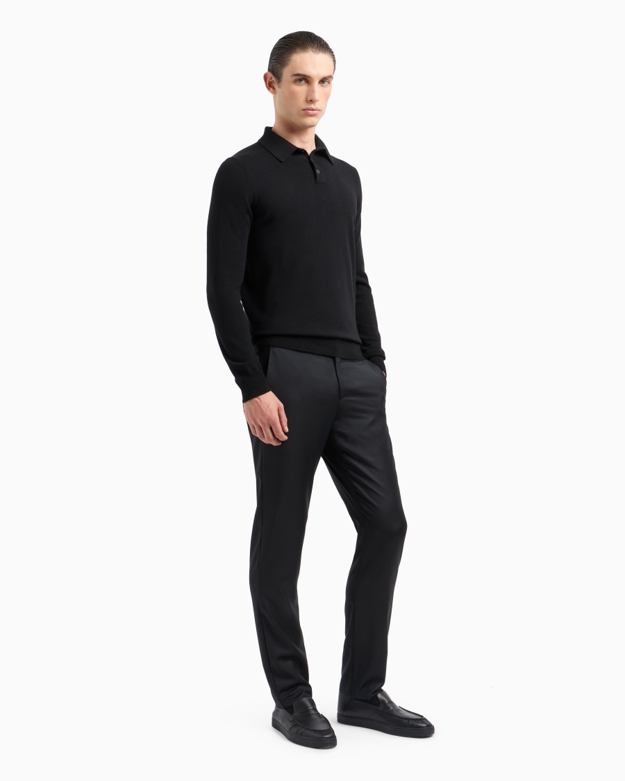 The World Of Armani POLO A MANICHE LUNGHE IN CASHMERE