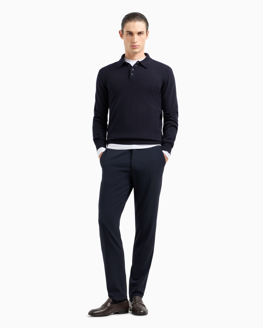 The World Of Armani POLO A MANICHE LUNGHE IN CASHMERE