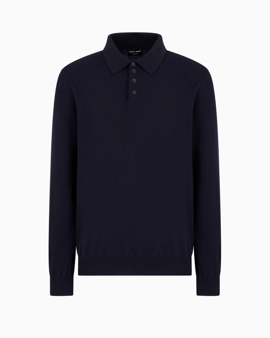 The world of armani POLO A MANICHE LUNGHE IN CASHMERE