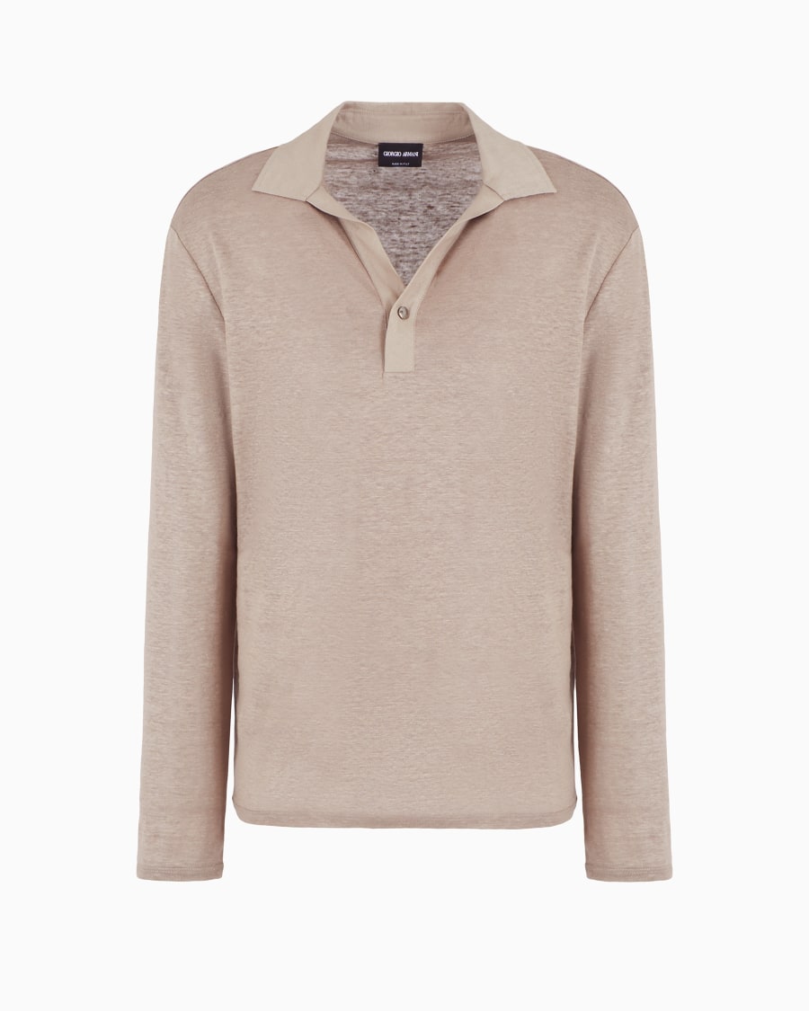 The world of armani POLO A MANICHE LUNGHE IN JERSEY DI PURO LINO