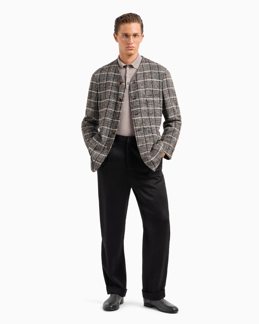 The World Of Armani POLO A MANICHE LUNGHE IN LANA VERGINE