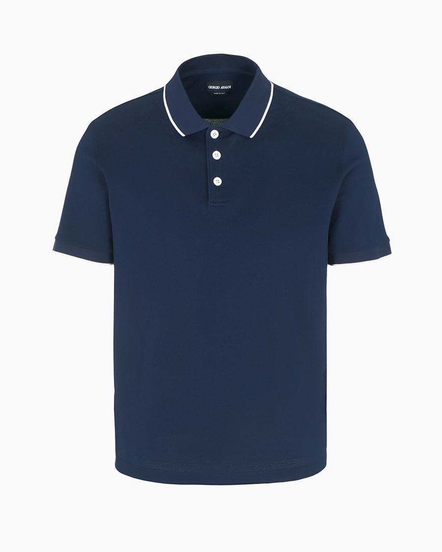 The world of armani POLO IN PIQUET DI COTONE FILO DI SCOZIA