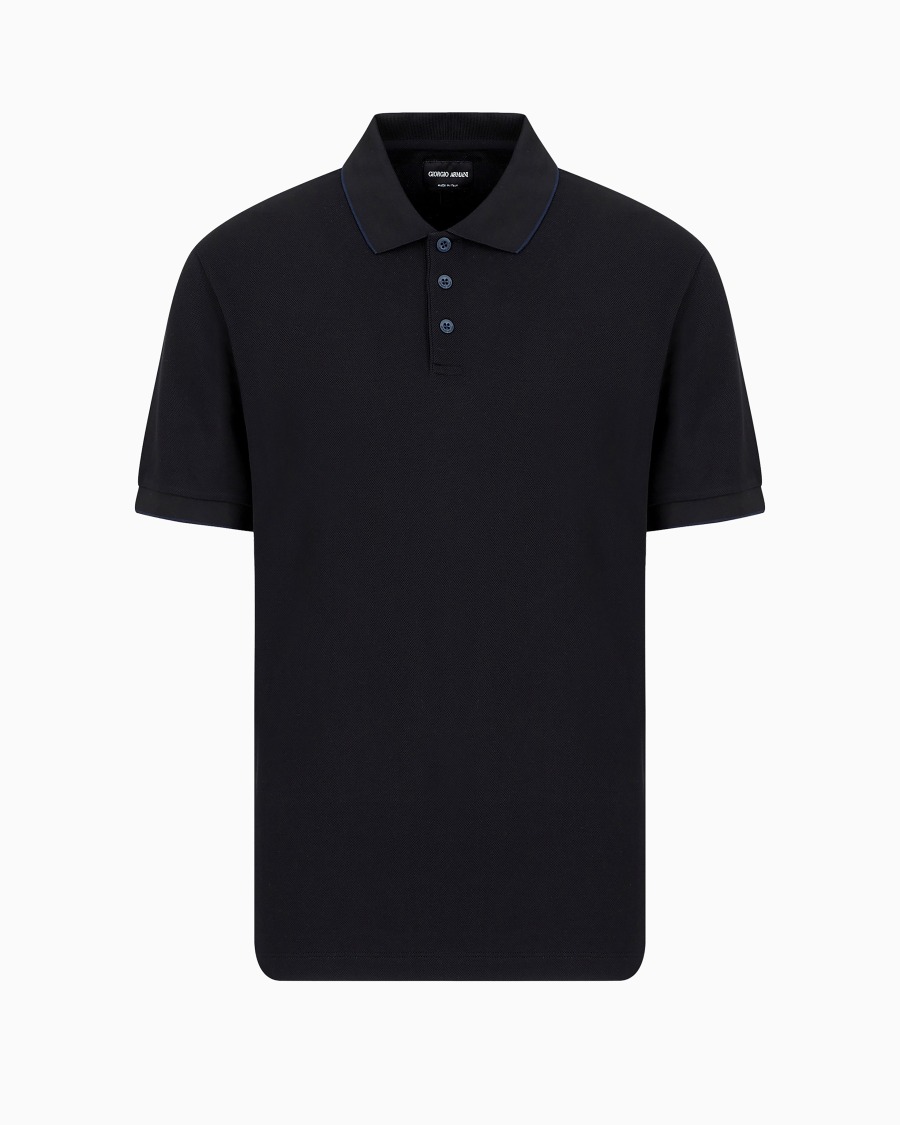 The world of armani POLO IN PIQUET DI COTONE FILO DI SCOZIA