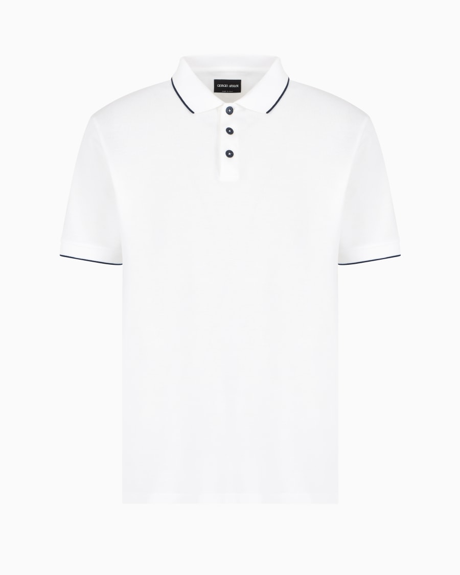 The world of armani POLO IN PIQUET DI COTONE FILO DI SCOZIA