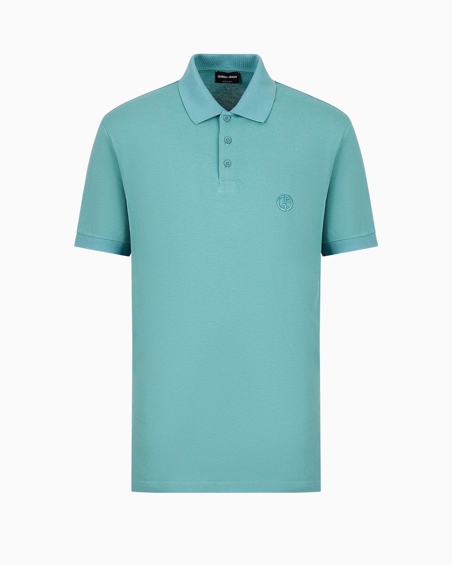 The world of armani POLO IN PIQUET DI COTONE STRETCH
