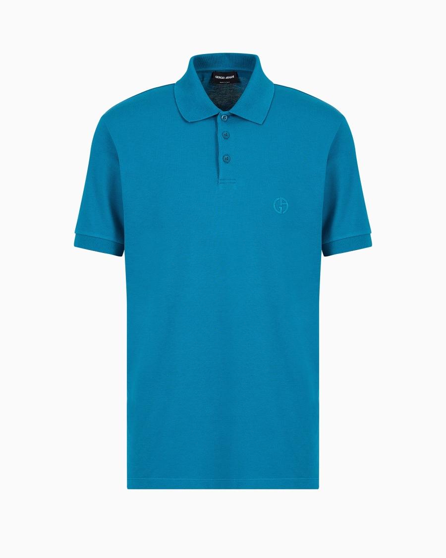 The world of armani POLO IN PIQUET DI COTONE STRETCH