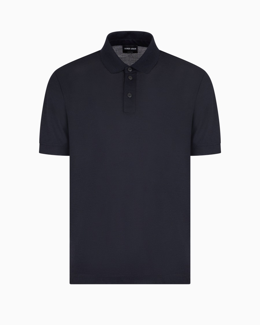 The world of armani POLO IN PIQUET DI PURA LANA VERGINE