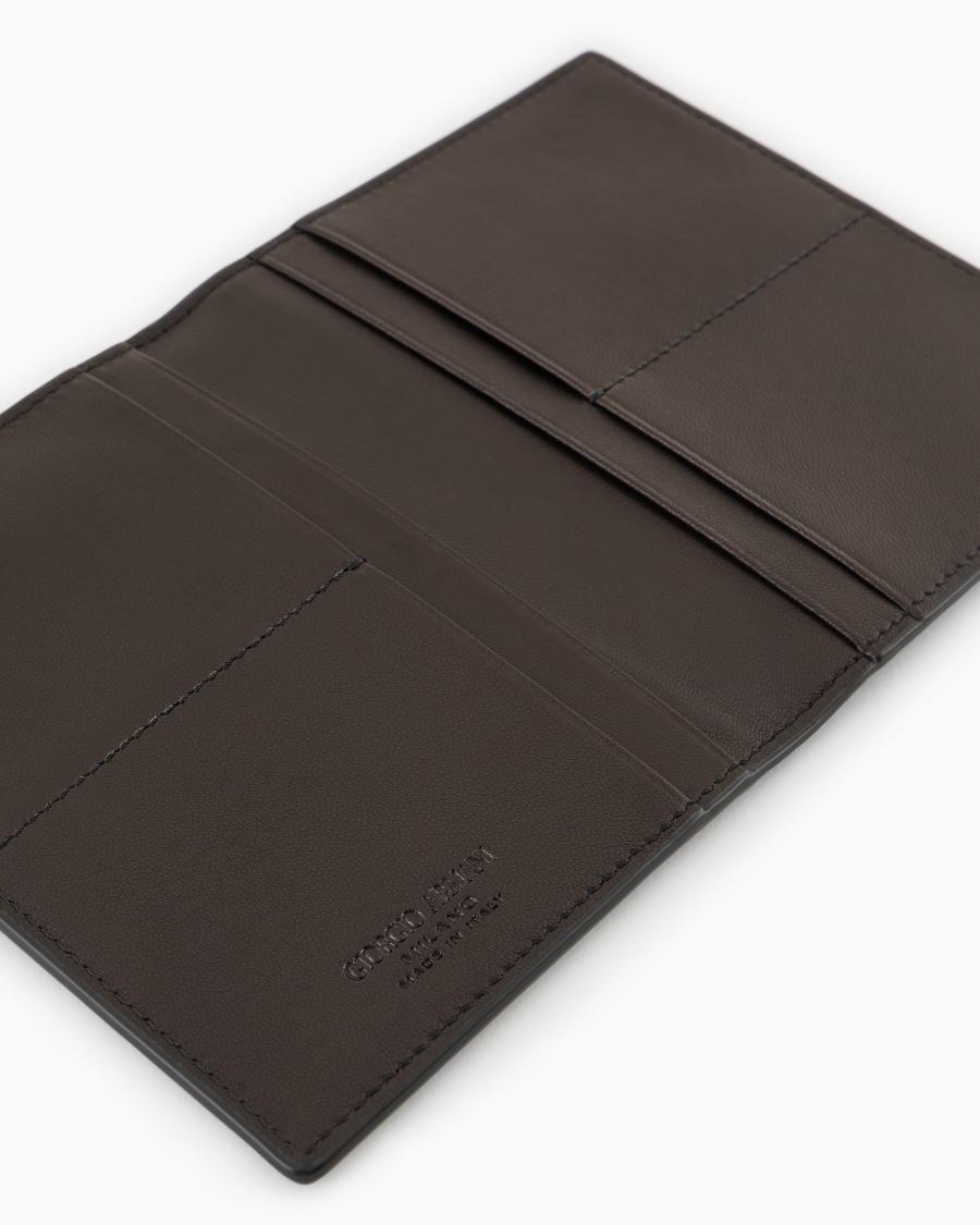 The World Of Armani PORTA PASSAPORTO BIFOLD IN NAPPA