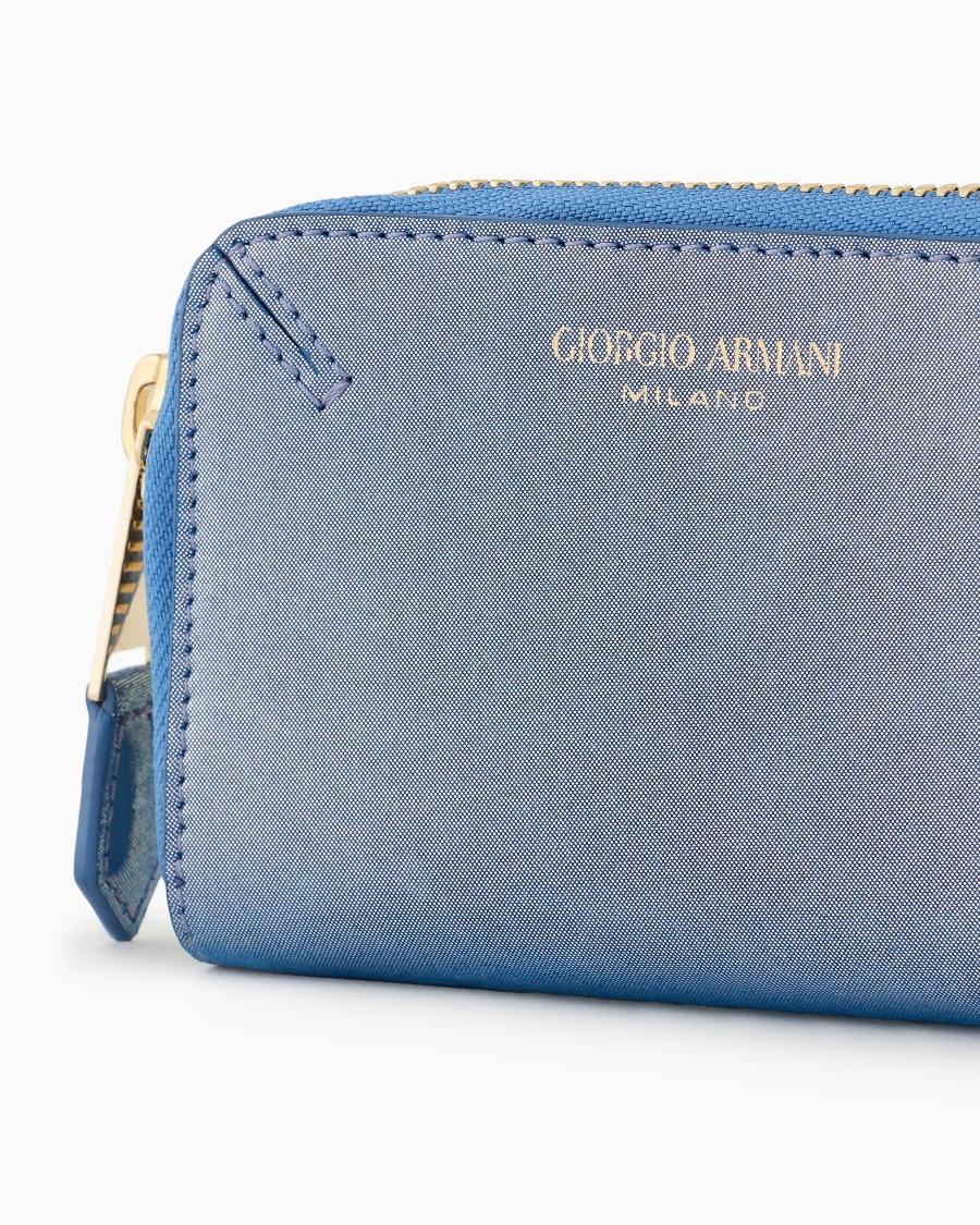 The World Of Armani PORTACARTE ZIPAROUND LA PRIMA IN NABUK BRILLANTE