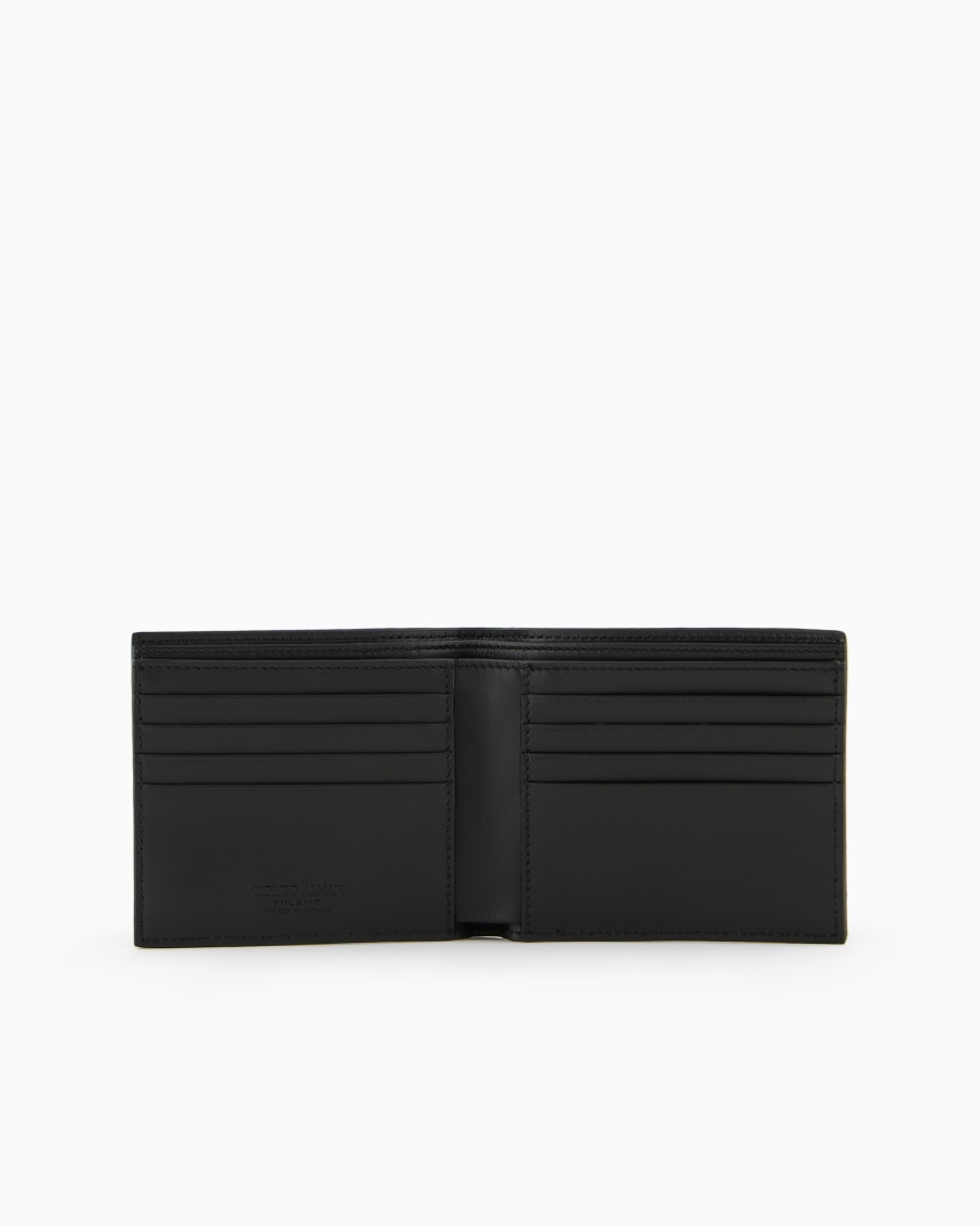 The World Of Armani PORTAFOGLI BIFOLD IN PELLE STAMPATA