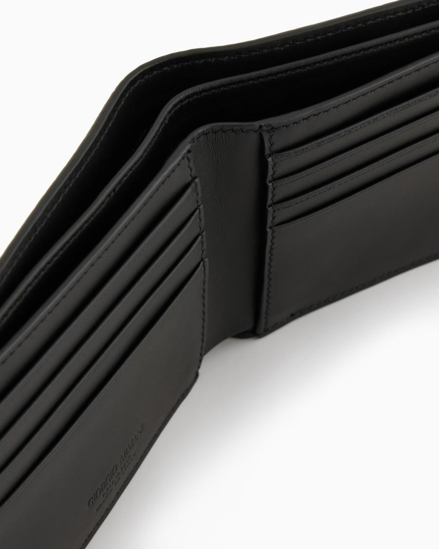 The World Of Armani PORTAFOGLI BIFOLD IN PELLE STAMPATA