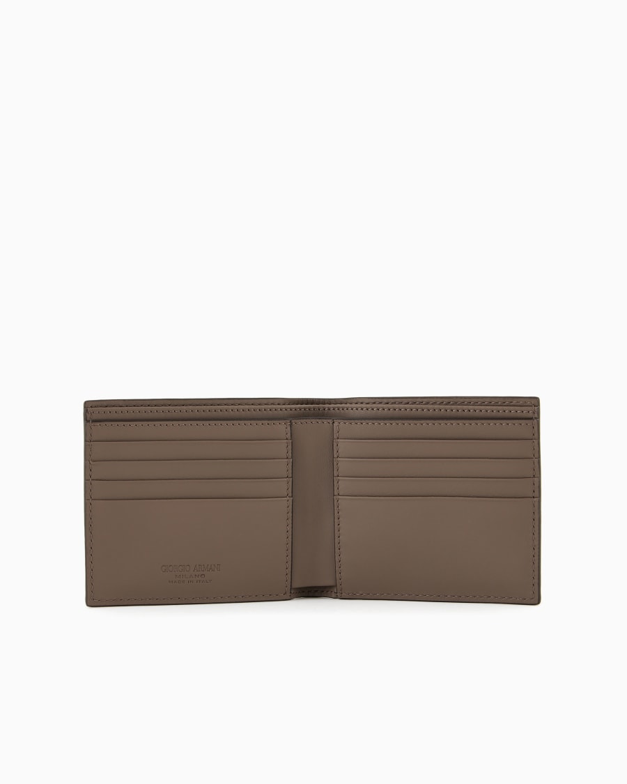 The World Of Armani PORTAFOGLI BIFOLD IN PELLE STAMPATA