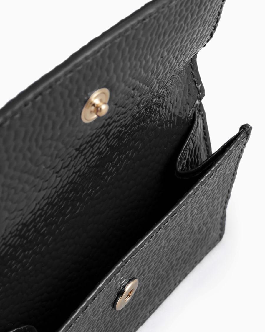 The World Of Armani PORTAFOGLI TRIFOLD MINI LA PRIMA IN VERNICE EFFETTO CHICCO DI RISO