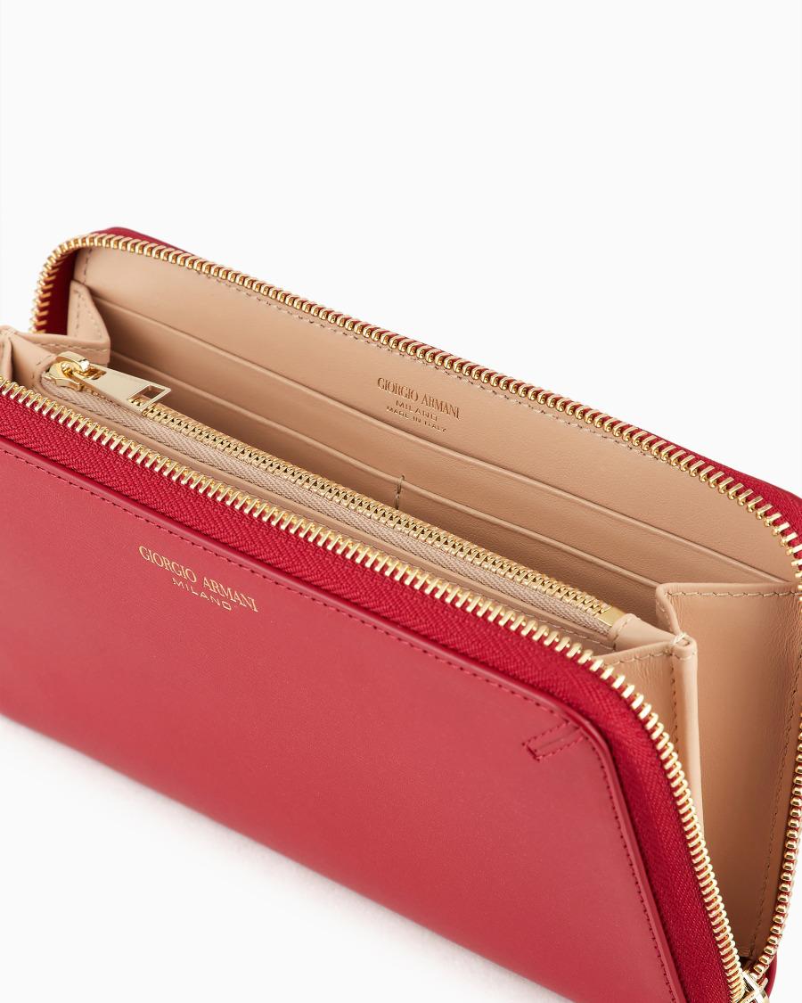 The World Of Armani PORTAFOGLI ZIPAROUND LA PRIMA IN PELLE PALMELLATA