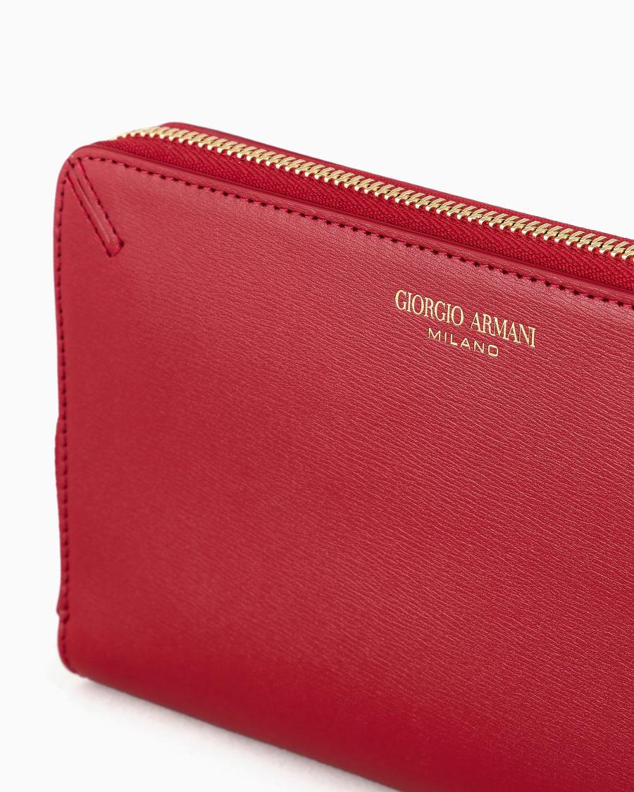 The World Of Armani PORTAFOGLI ZIPAROUND LA PRIMA IN PELLE PALMELLATA