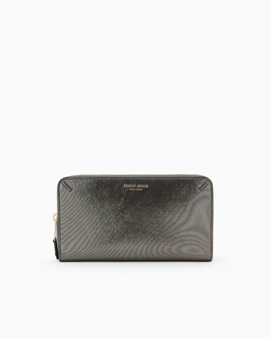 The world of armani PORTAFOGLIO ZIPAROUND LA PRIMA IN NABUK BRILLANTE