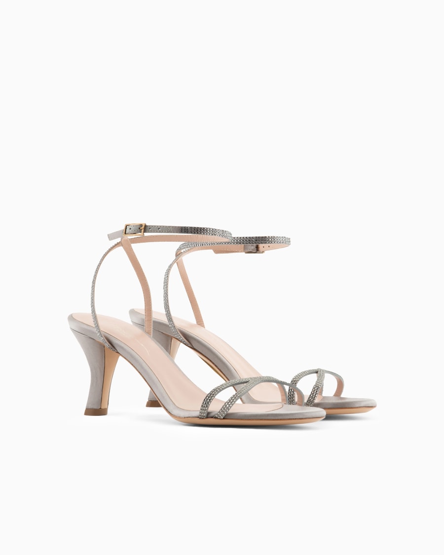 The World Of Armani SANDALI CON TACCO IN RASO E STRASS