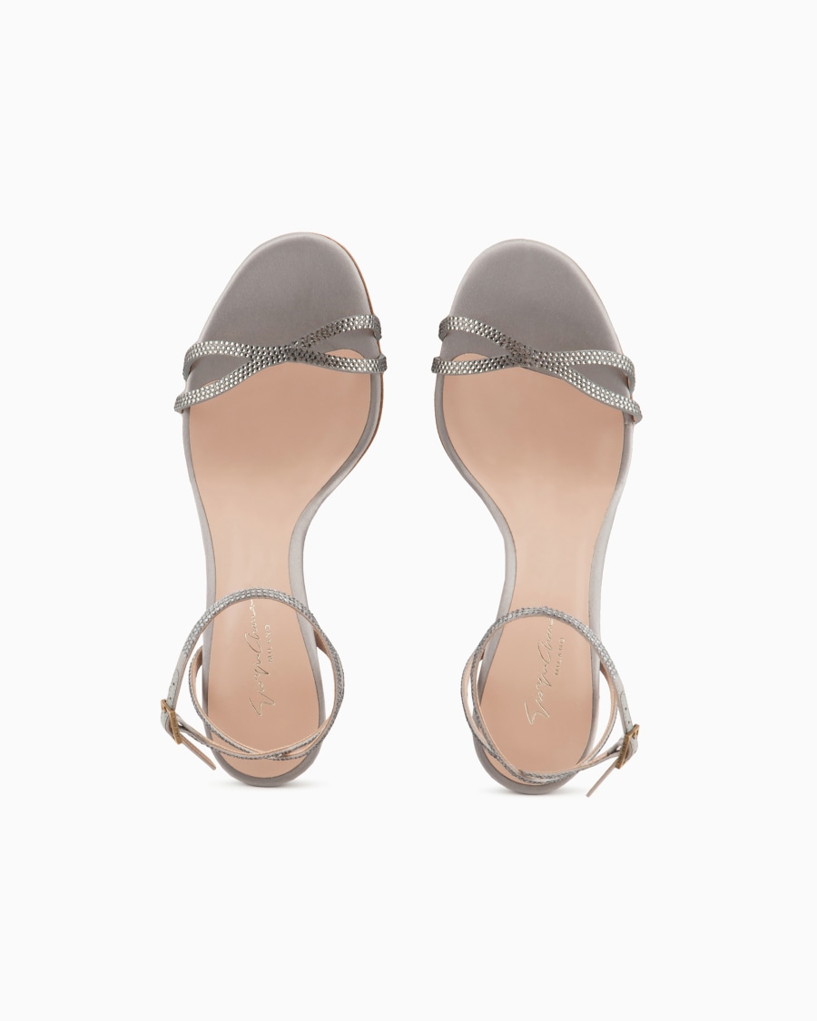 The World Of Armani SANDALI CON TACCO IN RASO E STRASS