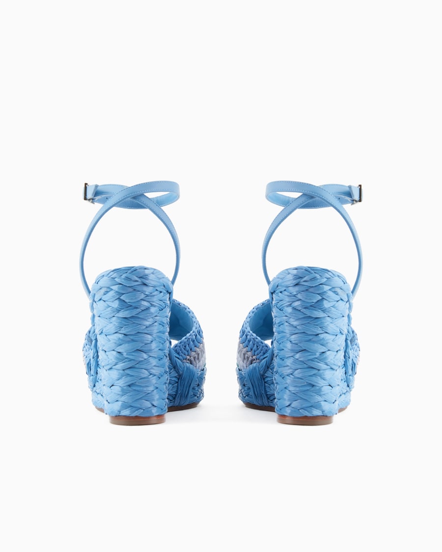 The World Of Armani SANDALI CON ZEPPA IN CORDA CON MOTIVO INTRECCIO