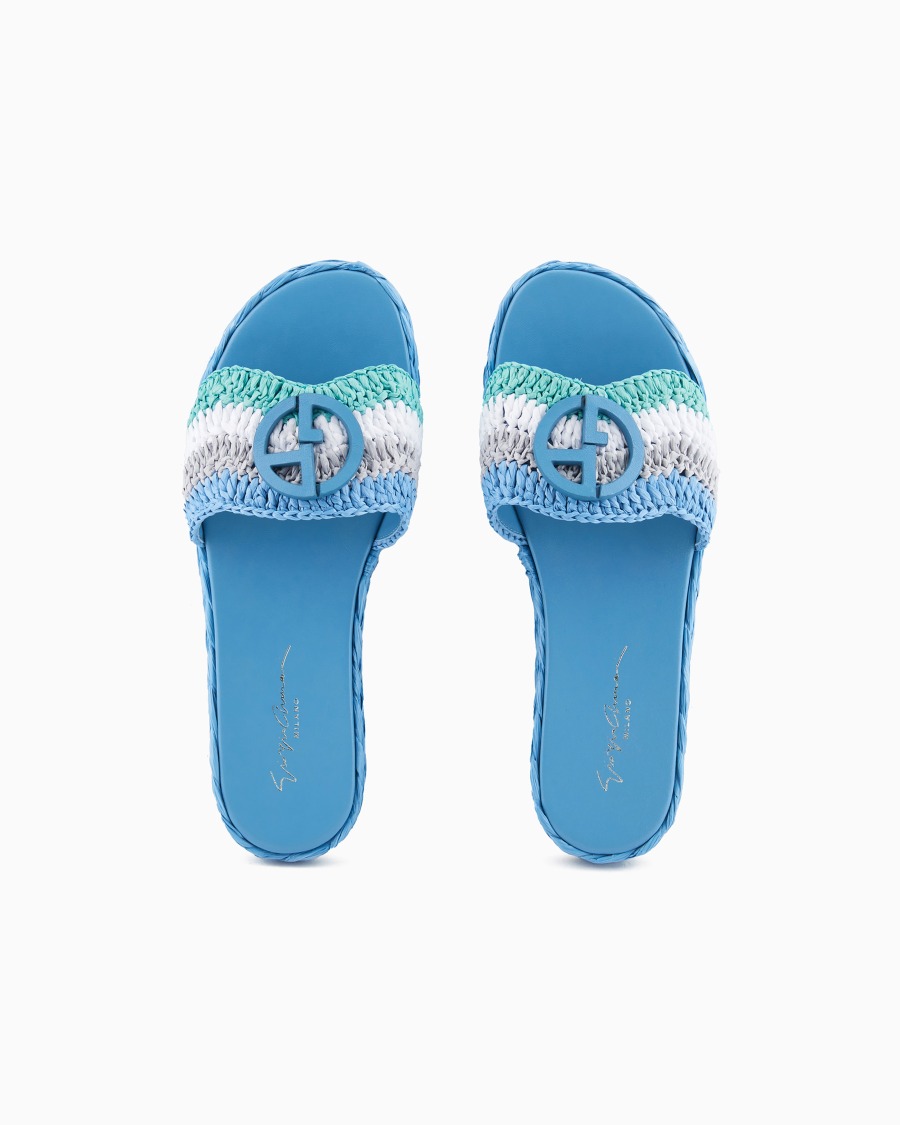 The World Of Armani SANDALI FLAT CON MOTIVO INTRECCIO