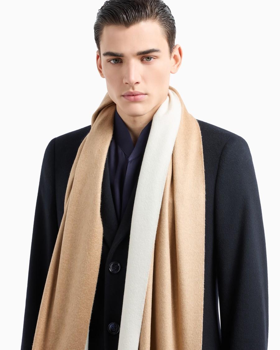 The World Of Armani SCIARPA BICOLORE IN LANA E SETA