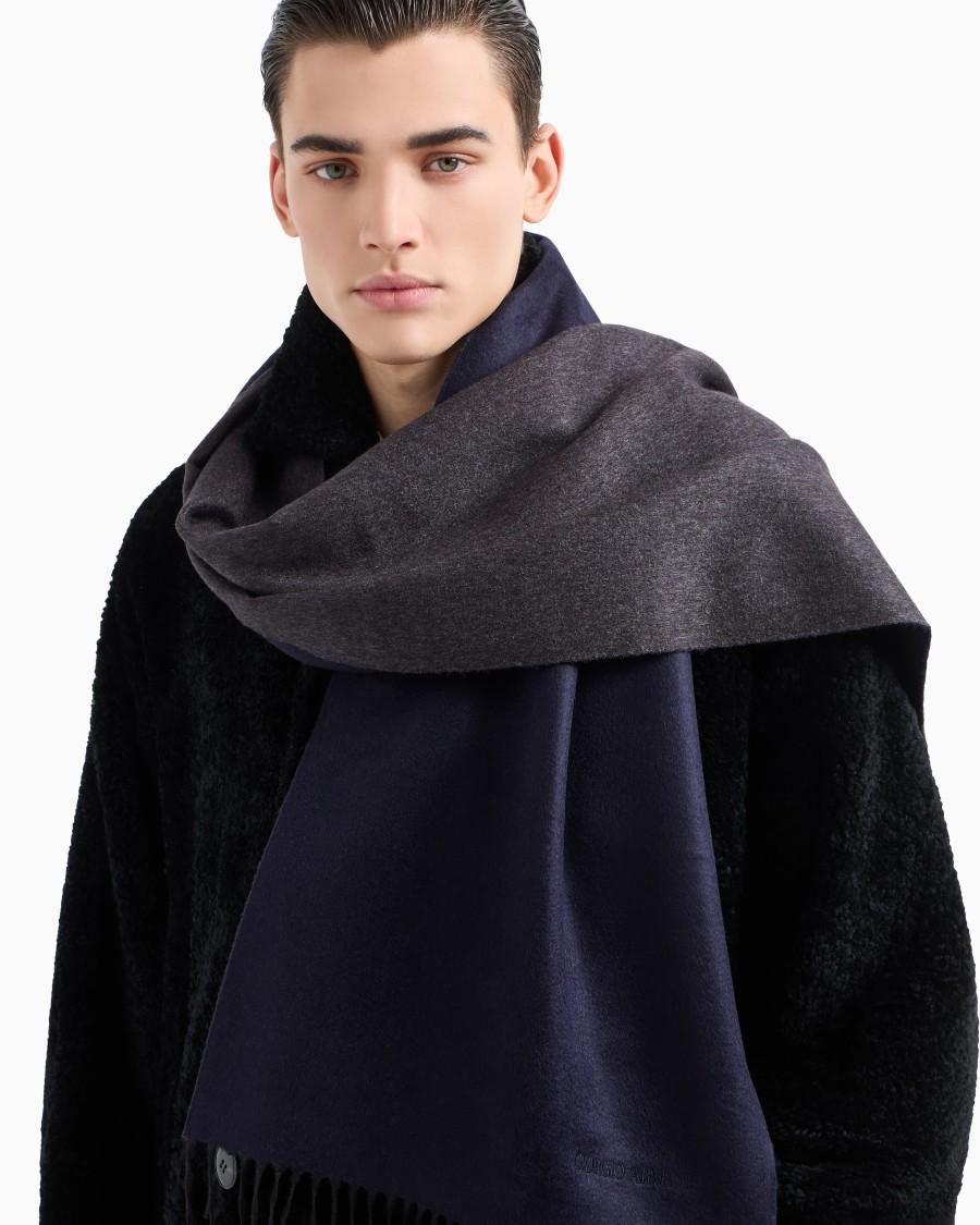 The World Of Armani SCIARPA BICOLORE IN LANA E SETA