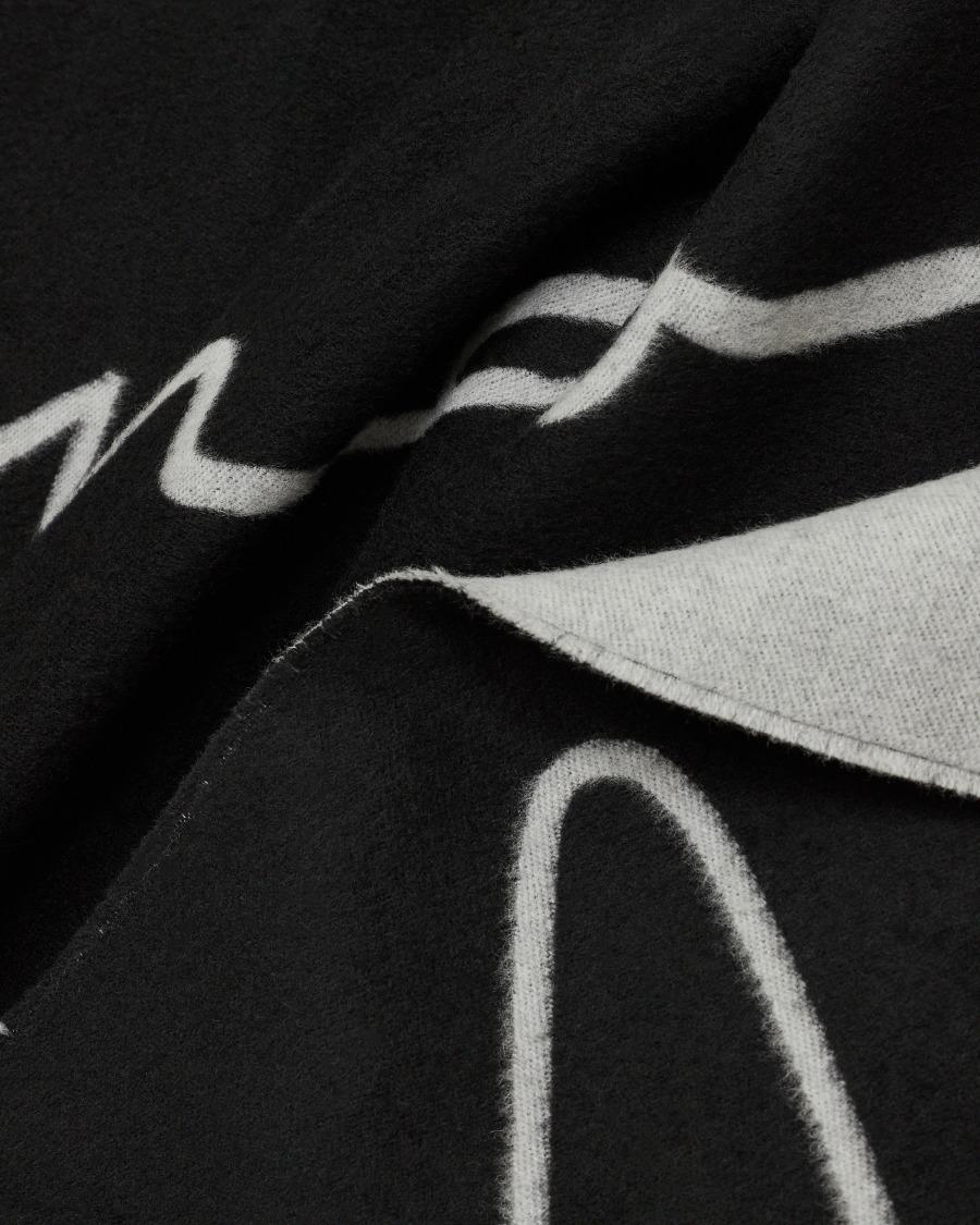 The World Of Armani SCIARPA BICOLORE IN LANA E SETA CON LOGO SIGNATURE