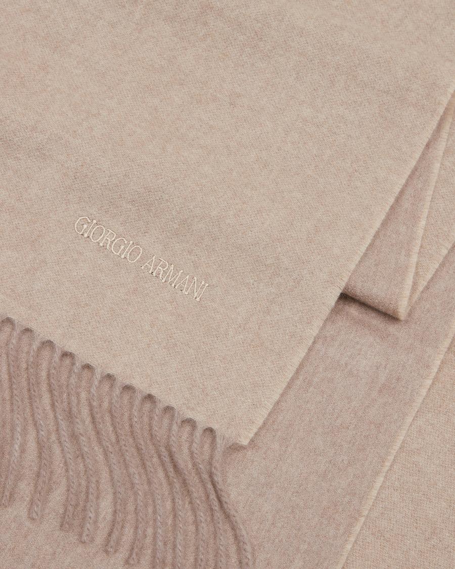 The World Of Armani SCIARPA IN CASHMERE CON LOGO RICAMATO
