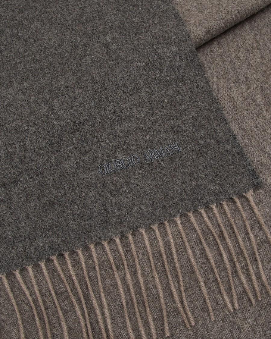 The World Of Armani SCIARPA IN CASHMERE CON LOGO RICAMATO