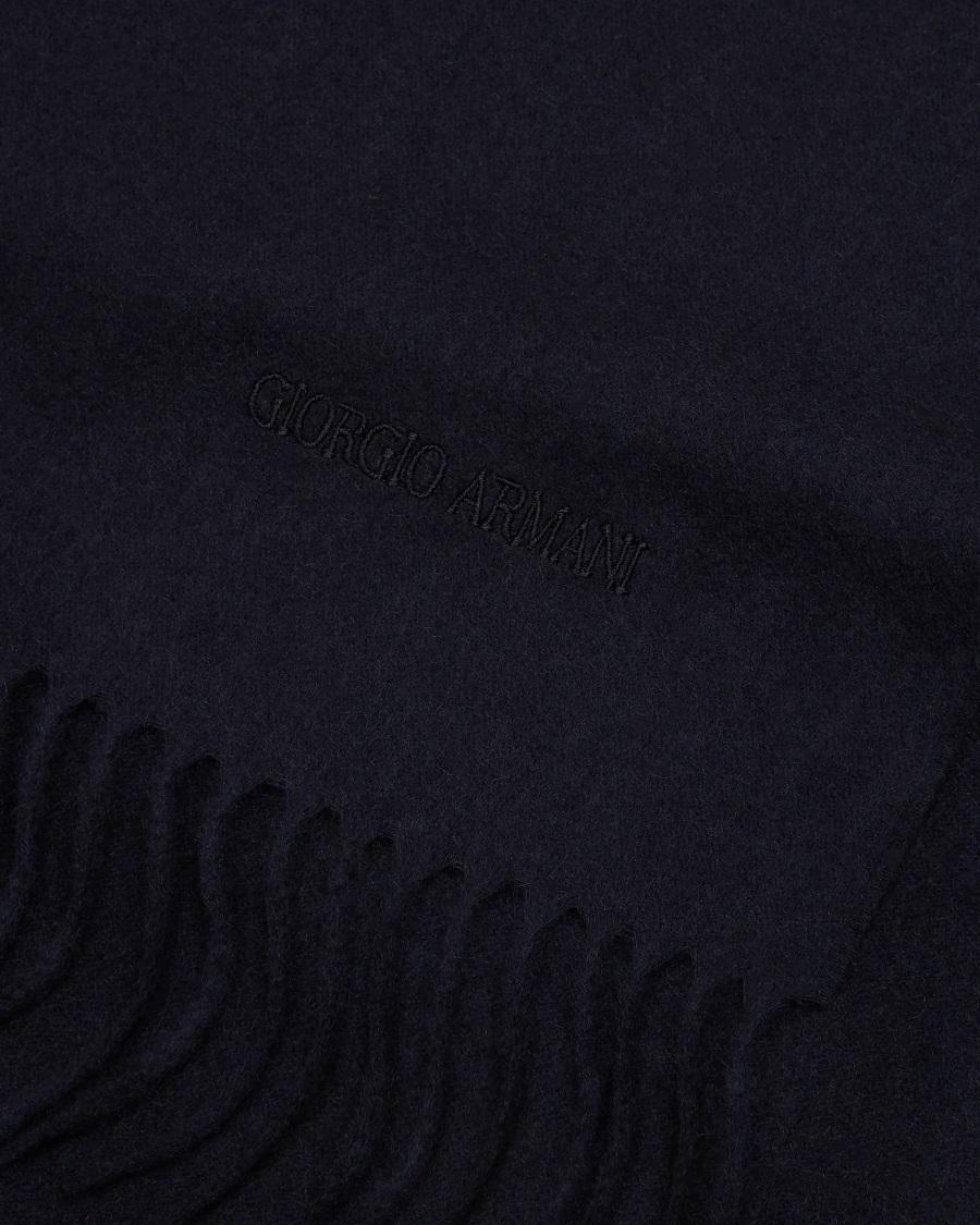 The World Of Armani SCIARPA IN CASHMERE CON LOGO RICAMATO
