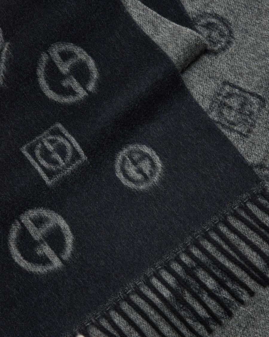 The World Of Armani SCIARPA IN CASHMERE JACQUARD MONOGRAM