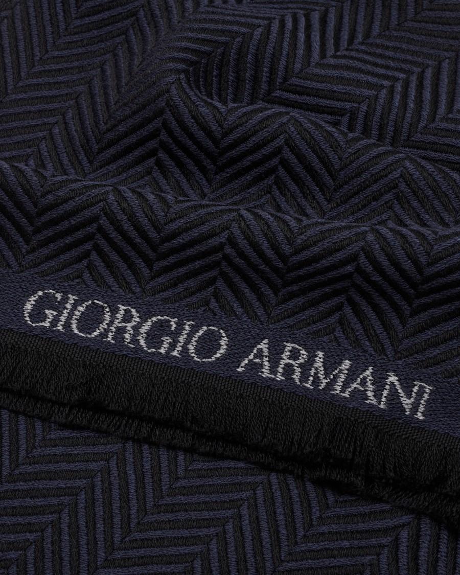 The World Of Armani SCIARPA IN LANA JACQUARD CHEVRON