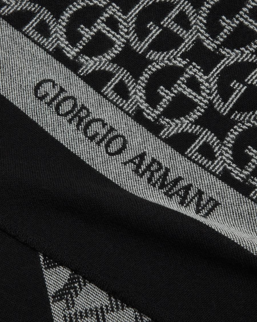 The World Of Armani SCIARPA IN LANA JACQUARD MONOGRAM
