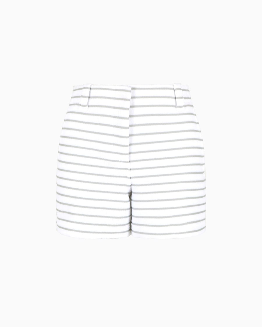 The world of armani SHORTS IN SPUGNA DI COTONE A RIGHE