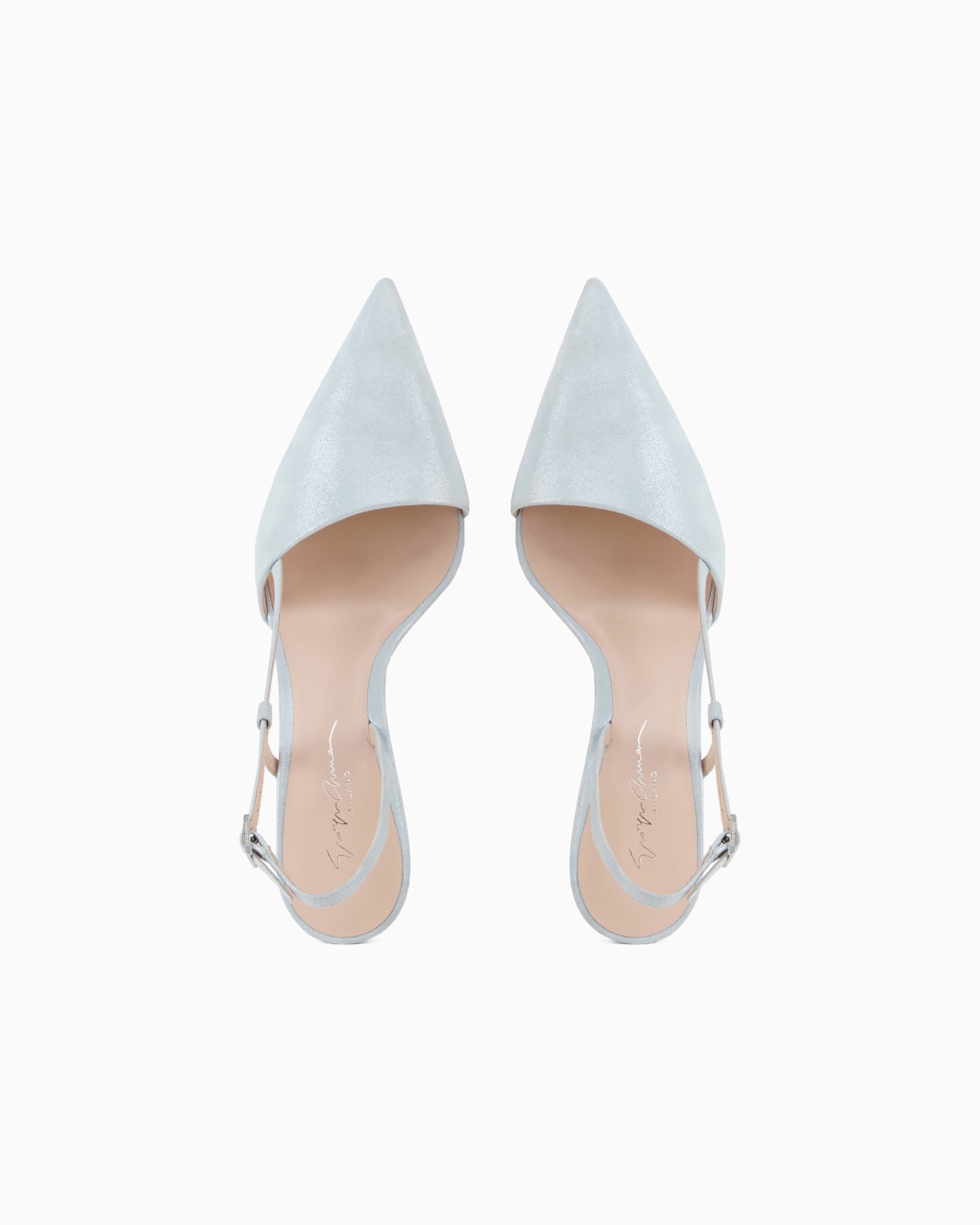 The World Of Armani SLINGBACK IN PELLE SCAMOSCIATA LAMINATA