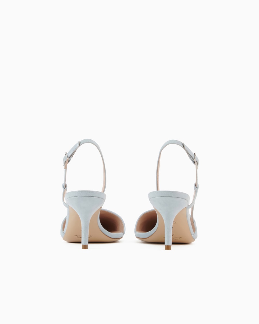 The World Of Armani SLINGBACK IN PELLE SCAMOSCIATA LAMINATA