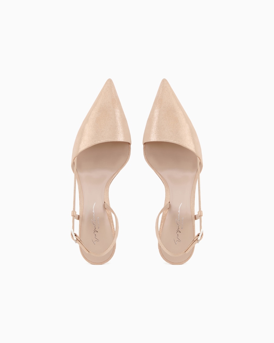 The World Of Armani SLINGBACK IN PELLE SCAMOSCIATA LAMINATA