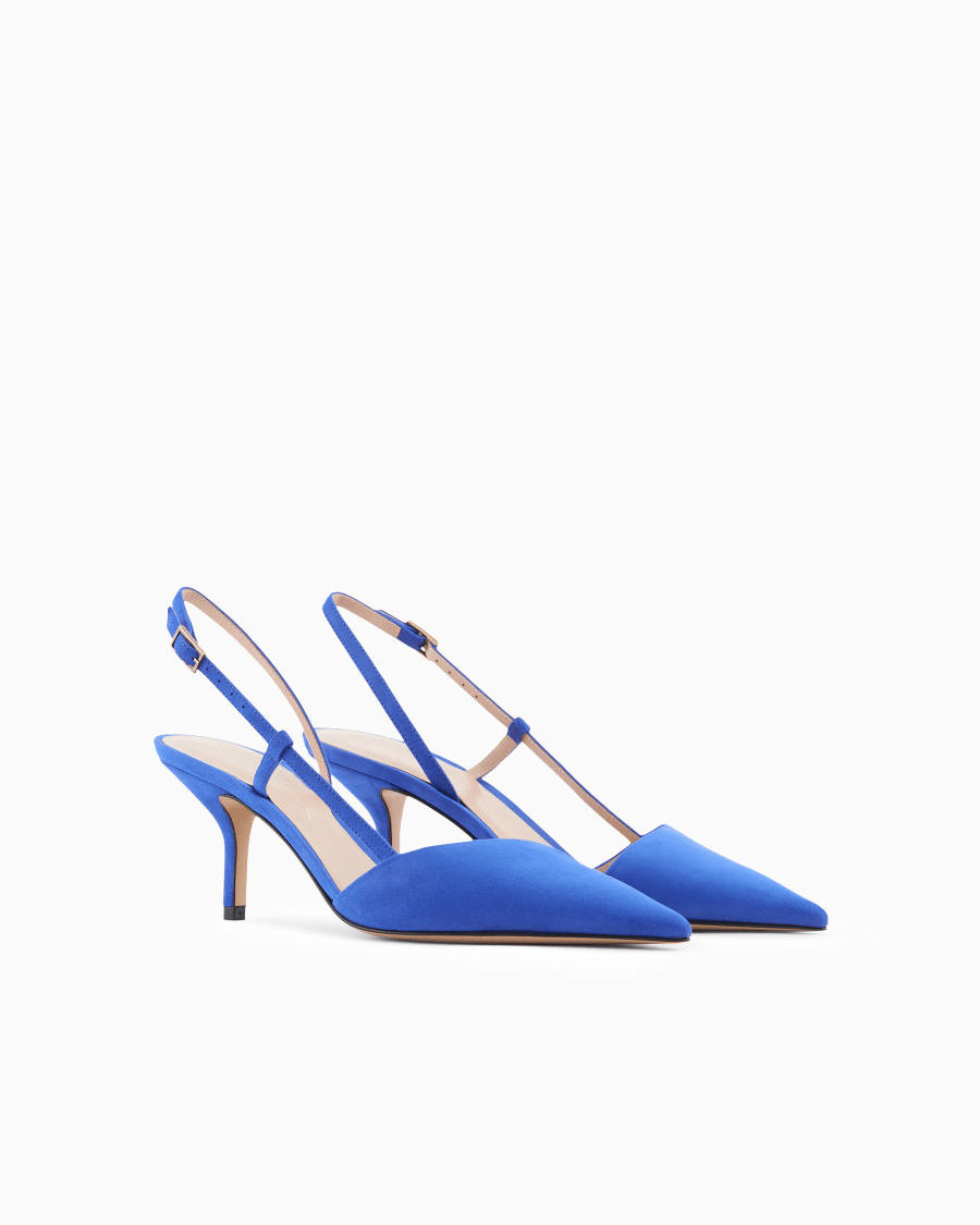 The World Of Armani SLINGBACK IN PELLE SCAMOSCIATA LAMINATA