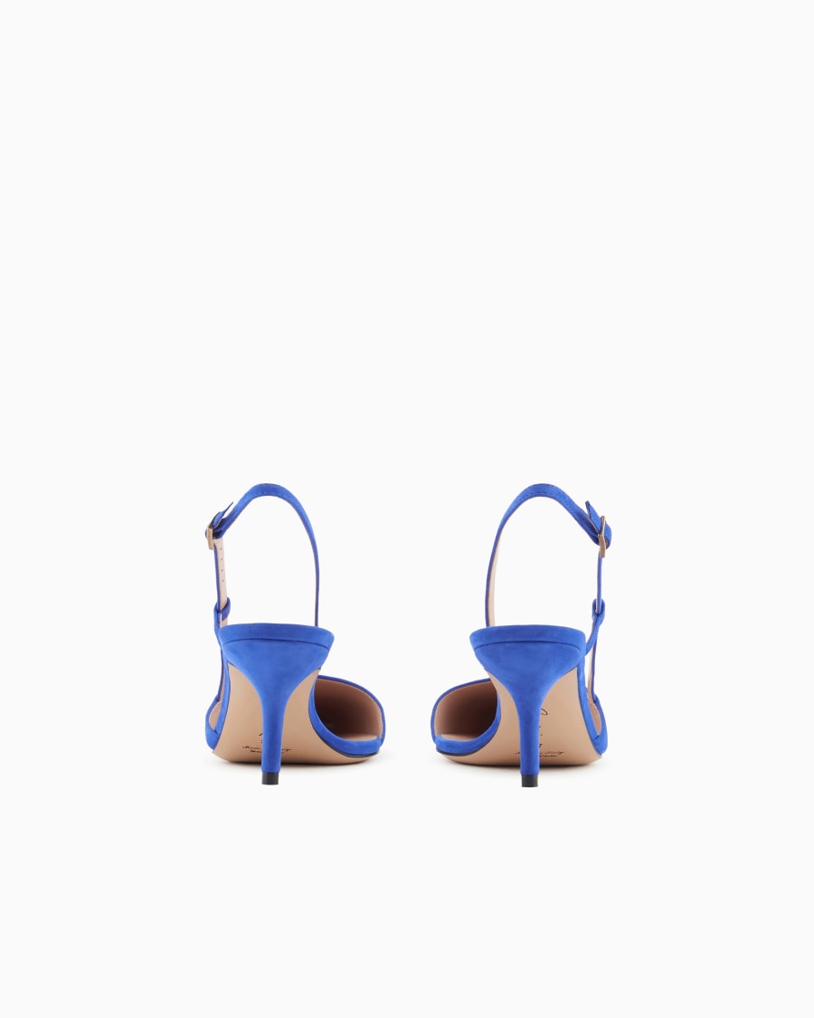 The World Of Armani SLINGBACK IN PELLE SCAMOSCIATA LAMINATA