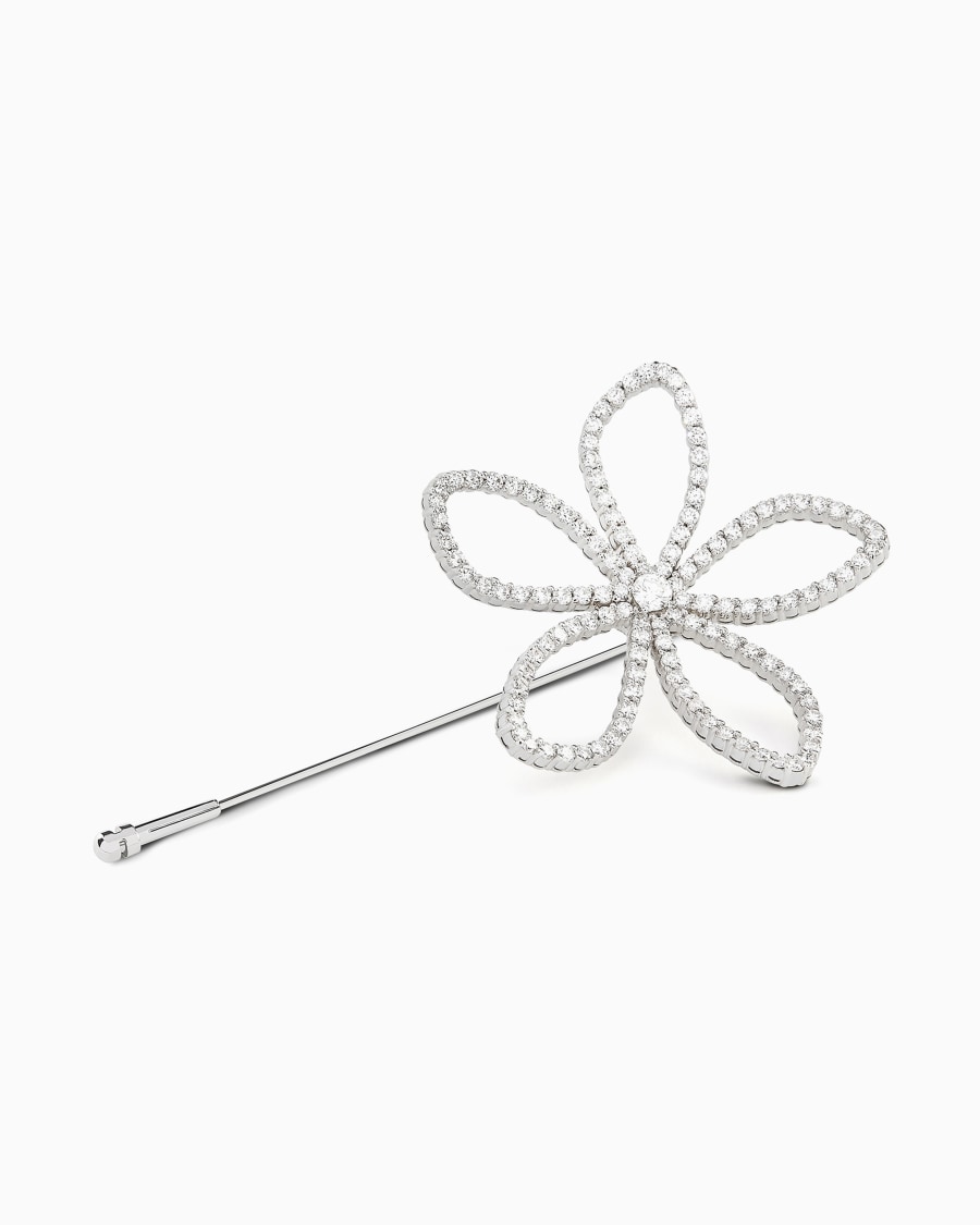 The world of armani SPILLA SÌ IN ORO BIANCO 18 KT E DIAMANTI