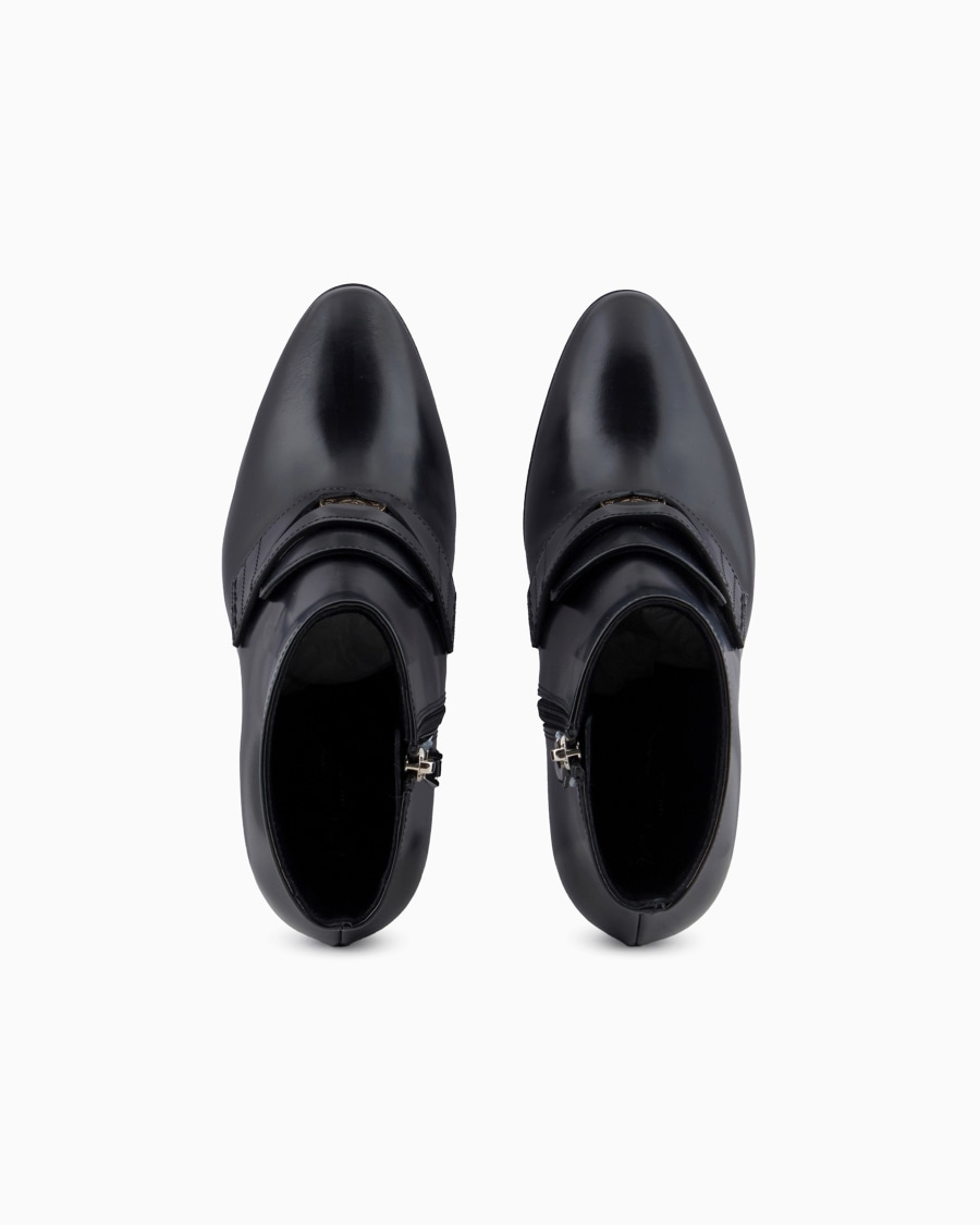 The World Of Armani STIVALETTI CON TACCO IN PELLE SPAZZOLATA