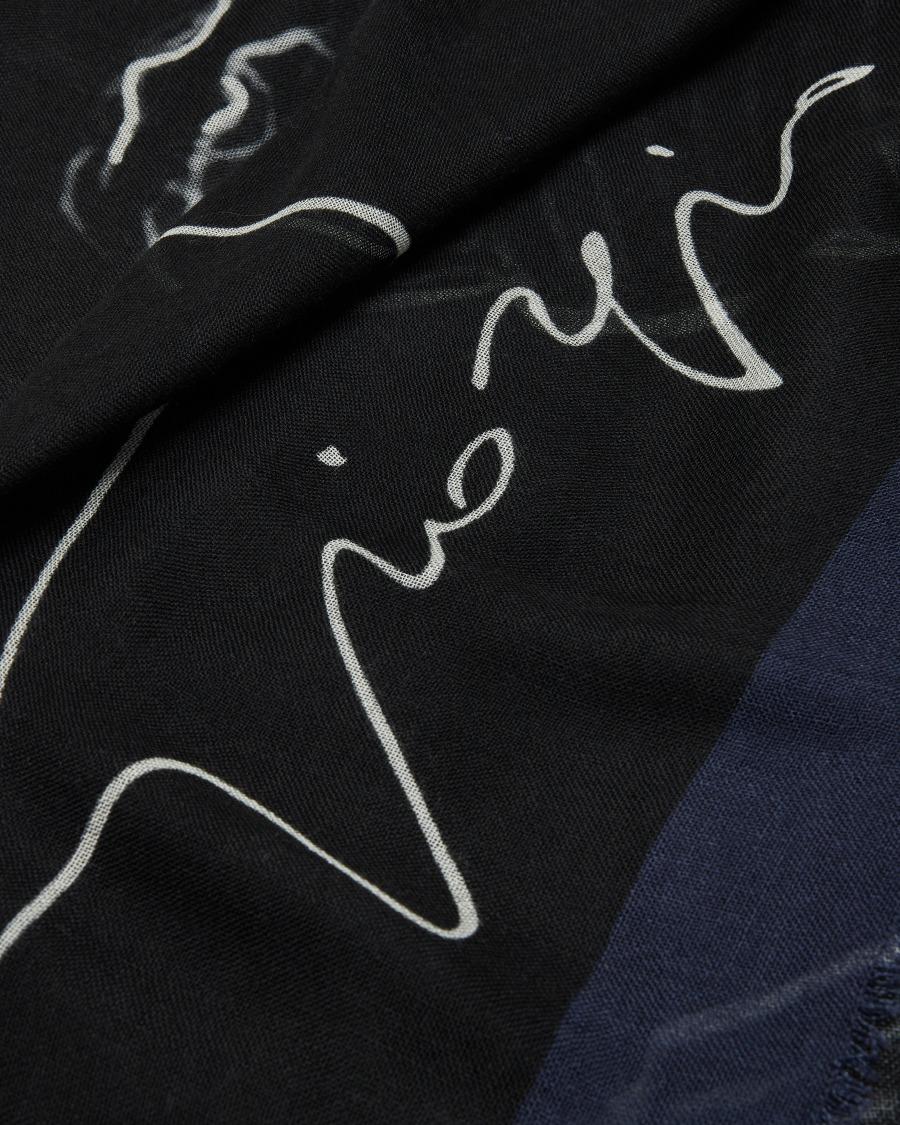 The World Of Armani STOLA IN LANA E SETA CON STAMPA MR. ARMANI